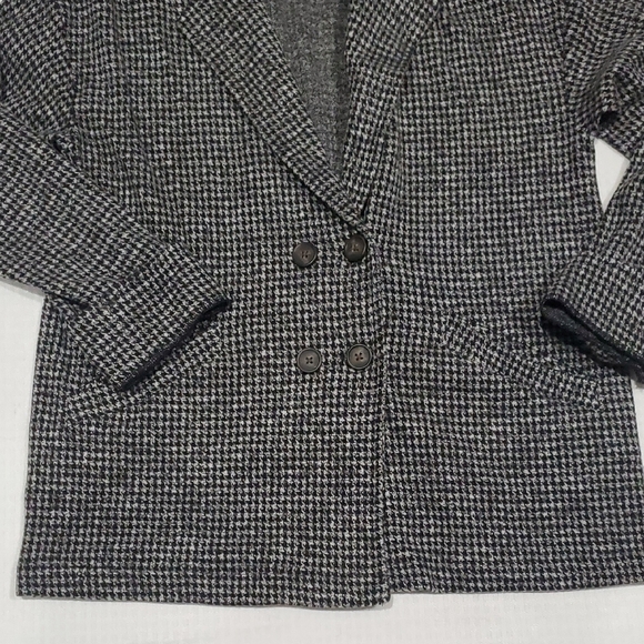 Madewell Black and gray Houndstooth Jacket double breasted  jacket size M - Picture 3 of 10